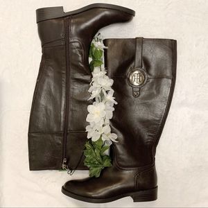 Tommy Hilfiger Twivane Brown Riding Boots